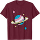 Transgender Outers Space Galaxy Planets Trans Pride T-Shirt - T-Shirt | Maroon