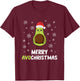 merry Avo christmas Merry Christmas Avocado Vegan T-Shirt - T-Shirt | Maroon