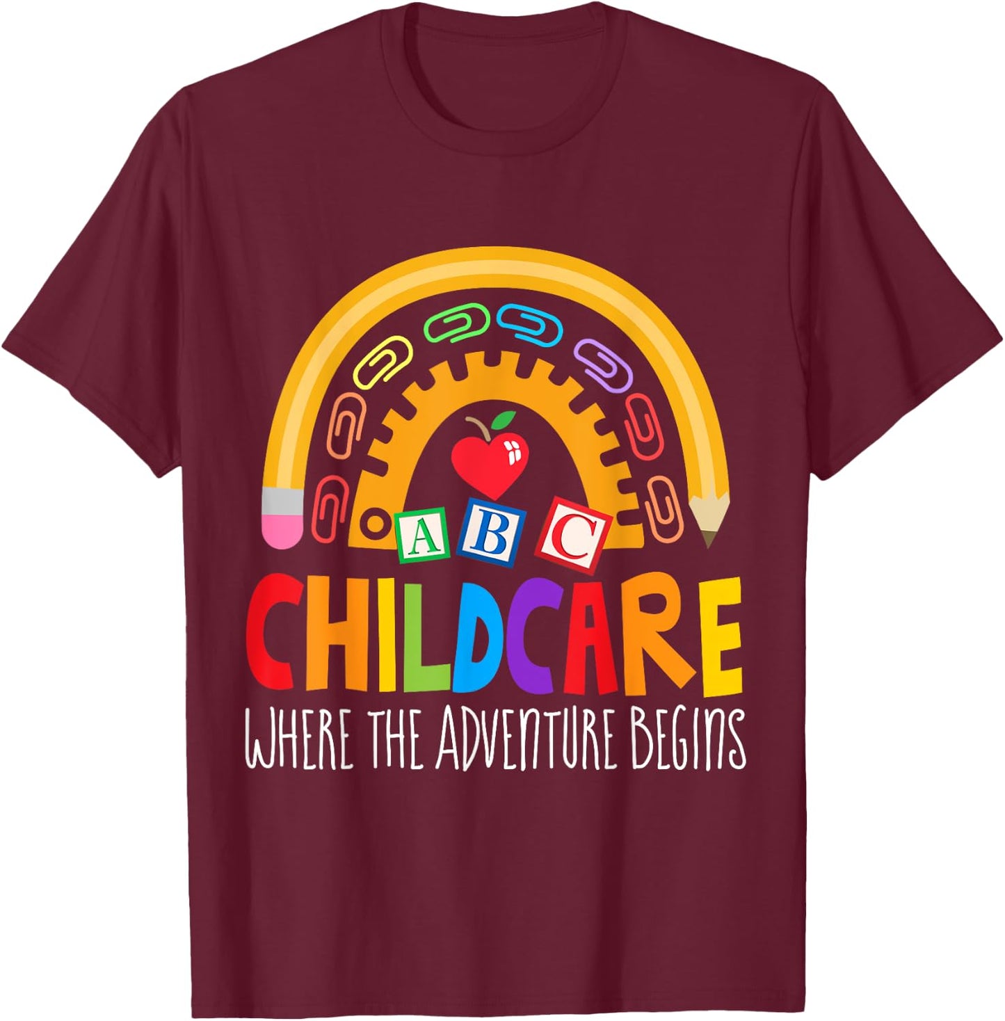 Childcare Director Daycare Crew School Provider Teacher T-Shirt - T-Shirt | Maroon