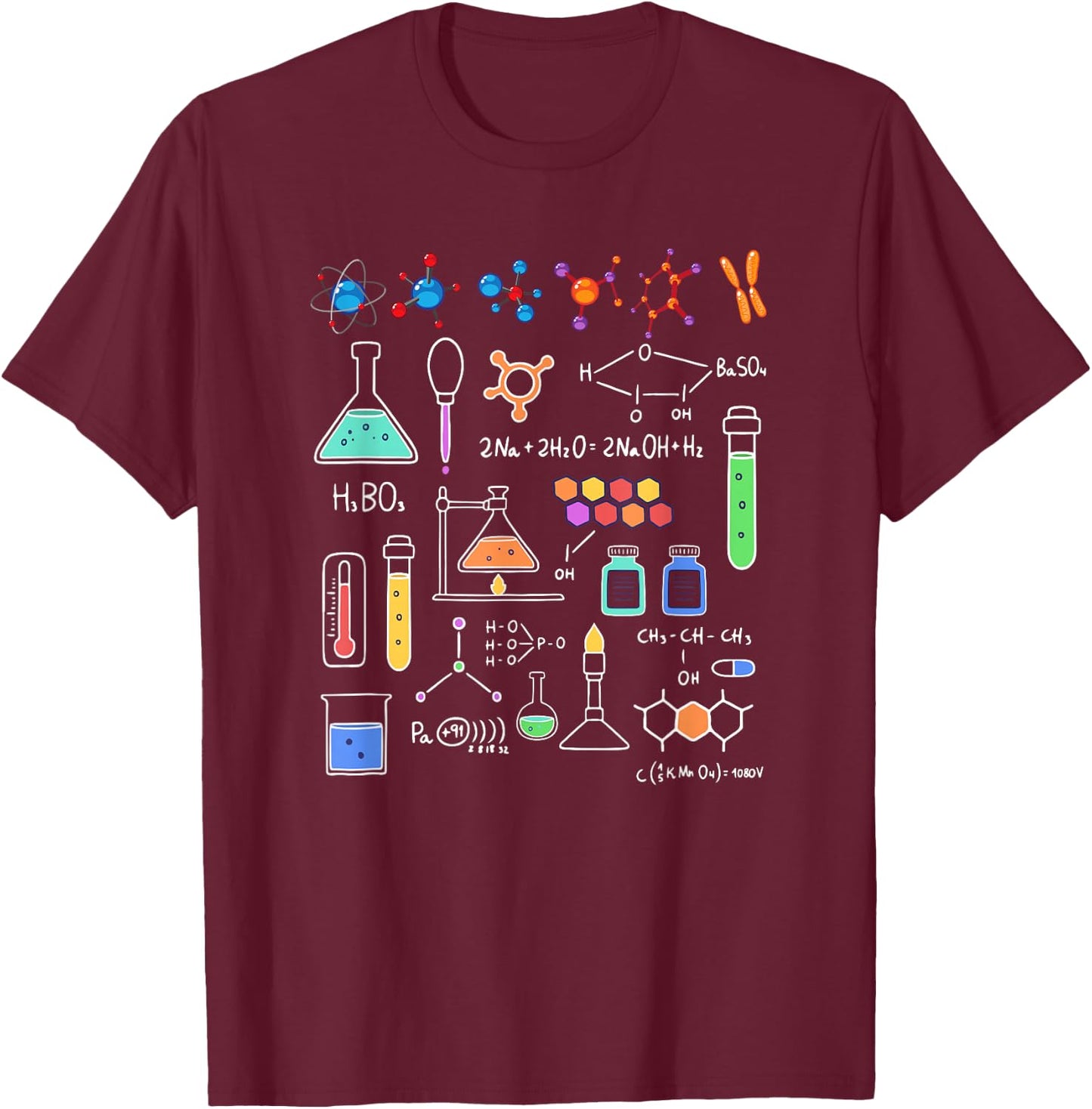 Physics Science Maths Chemistry Nerd Gift T-Shirt - T-Shirt | Maroon