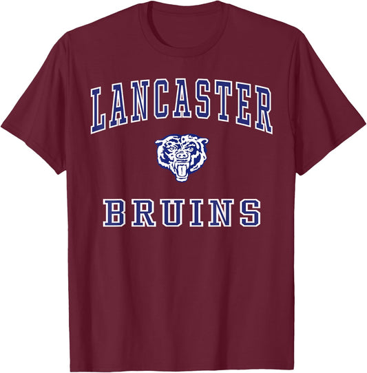 Lancaster High School Bruins C1 T-Shirt - T-Shirt | Maroon