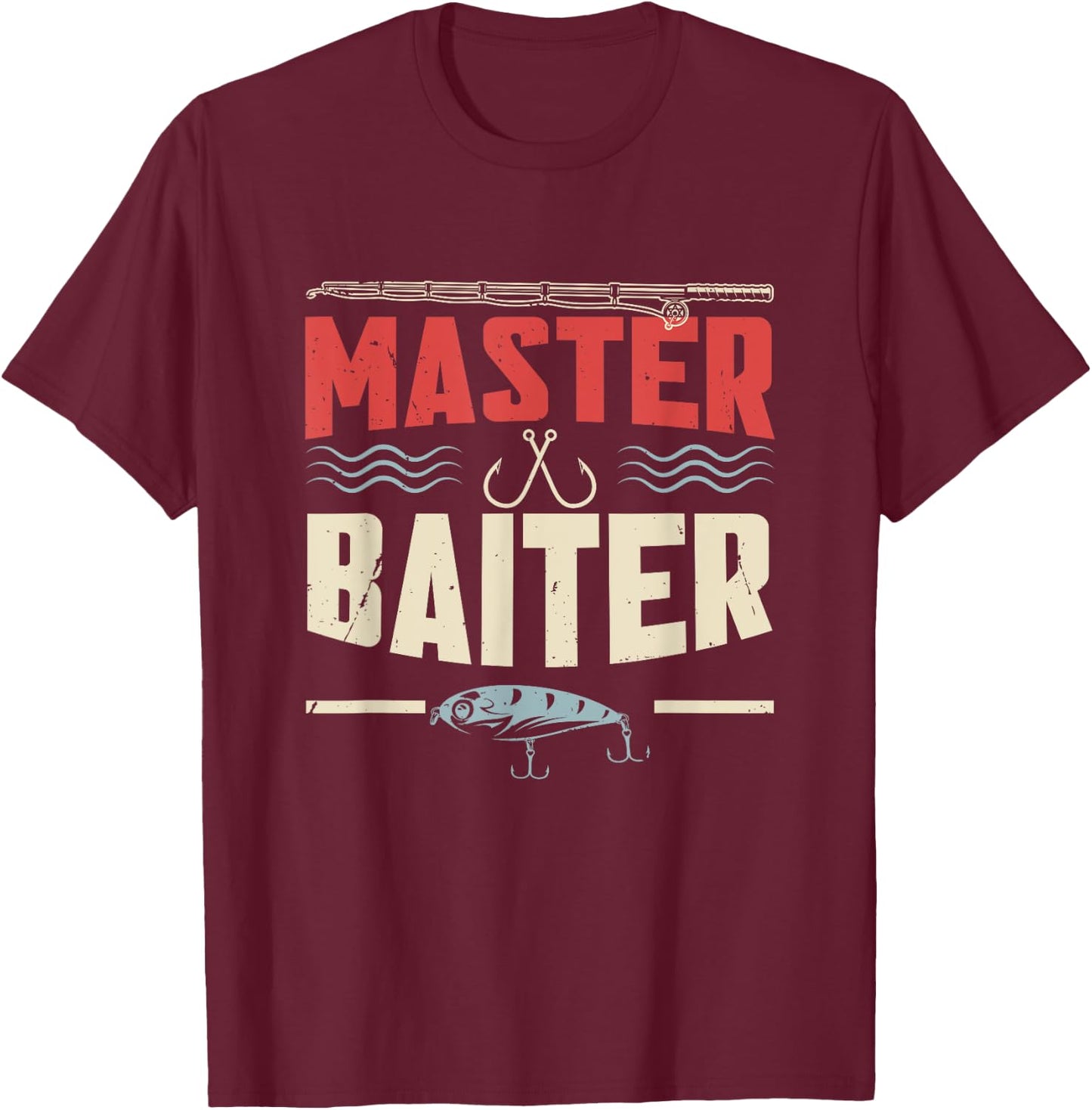 Master Baiter | Fishing T-Shirt - T-Shirt | Maroon
