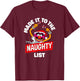 Disney The Muppets Christmas Animal Made The Naughty List T-Shirt - T-Shirt | Maroon
