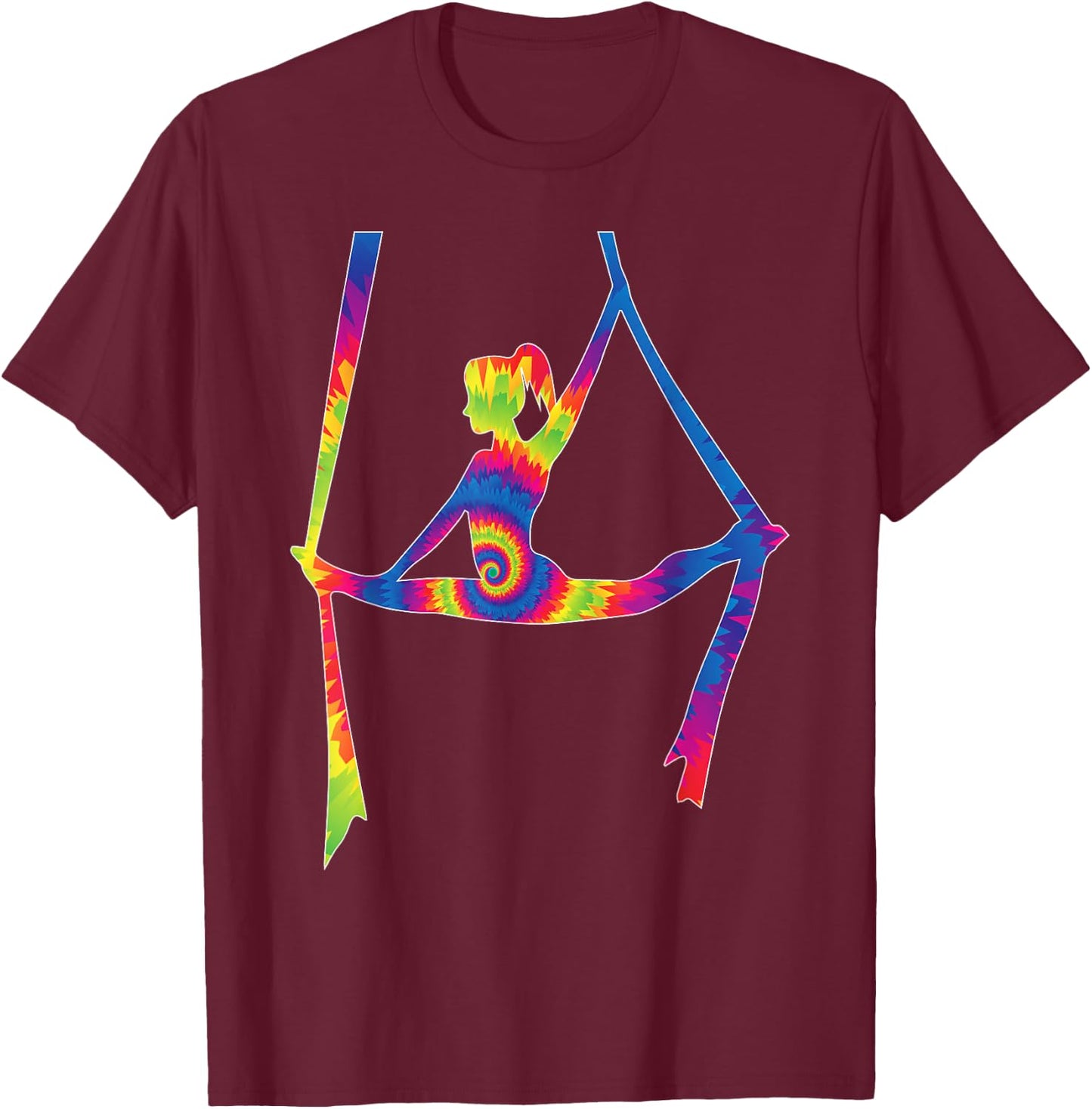 Aerial Silks Dancer Trapeze Aerialist Air Yoga Acrobatics T-Shirt - T-Shirt | Maroon