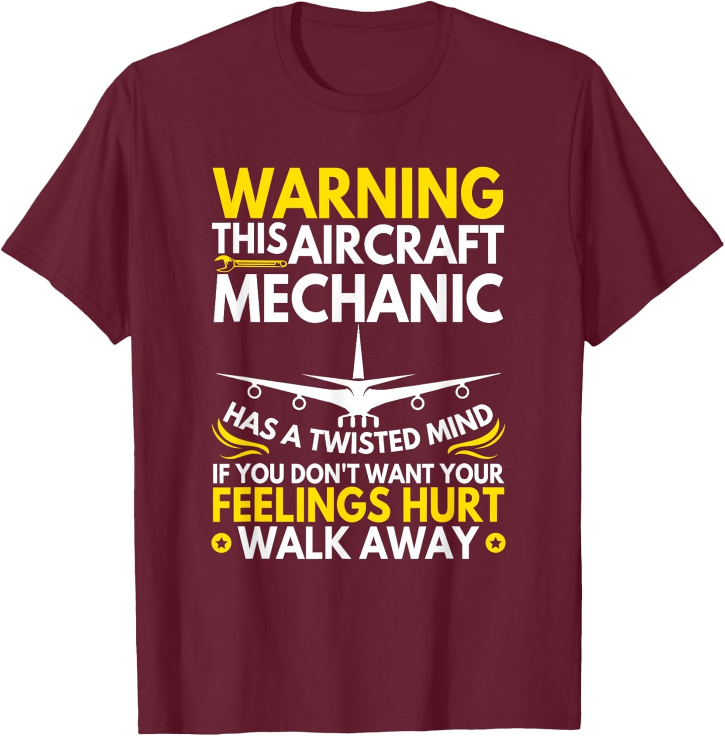 Funny Aircraft Mechanic Airplane Mechanic T-Shirt - T-Shirt | Maroon