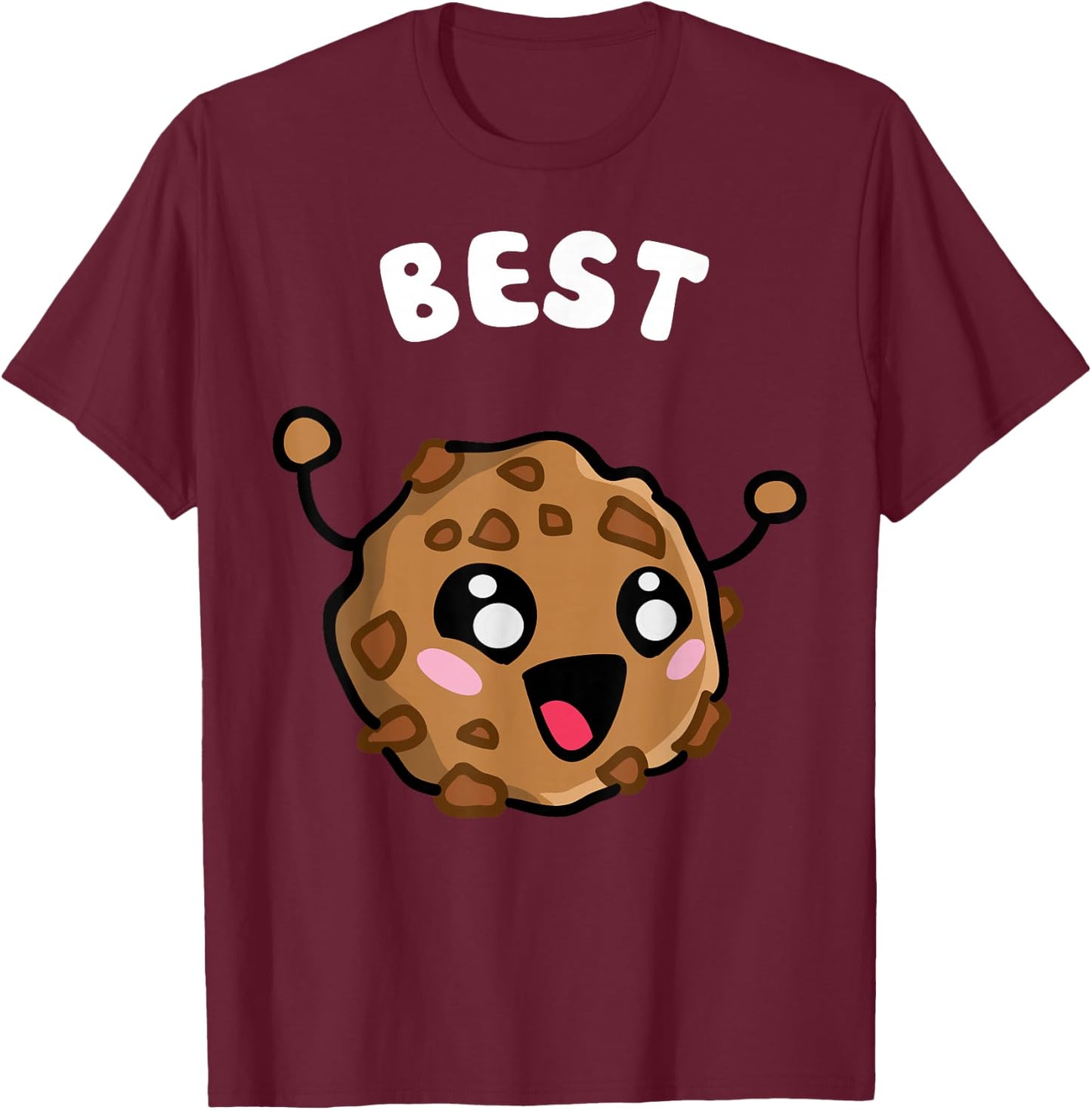 Cookies And Milk - 1 Of 2 - Couple Matching - Best Friends T-Shirt - T-Shirt | Maroon