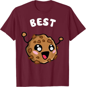 Cookies And Milk - 1 Of 2 - Couple Matching - Best Friends T-Shirt - T-Shirt | Maroon