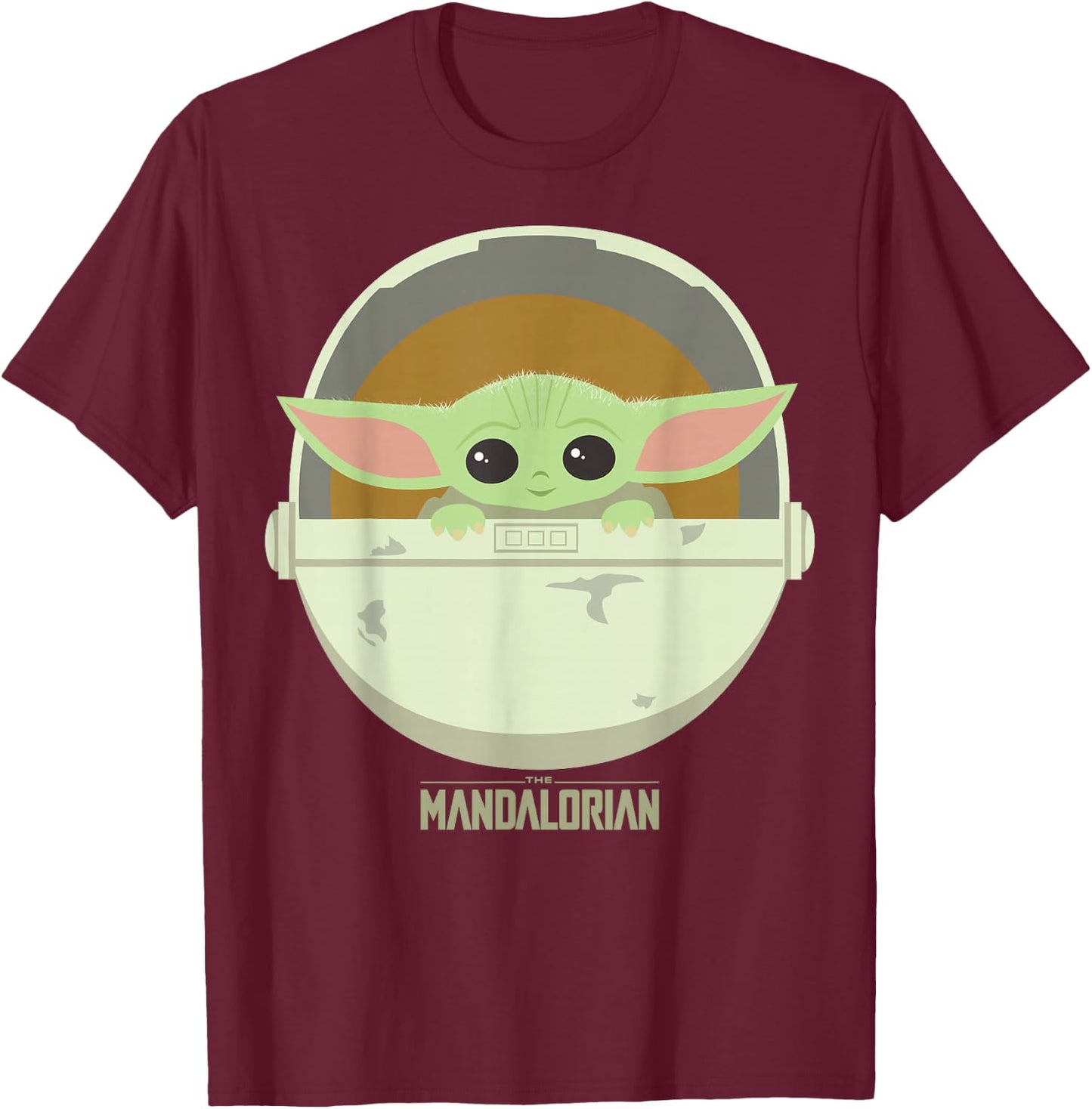 Star Wars The Mandalorian The Child Bassinet Portrait T-Shirt - T-Shirt | Maroon