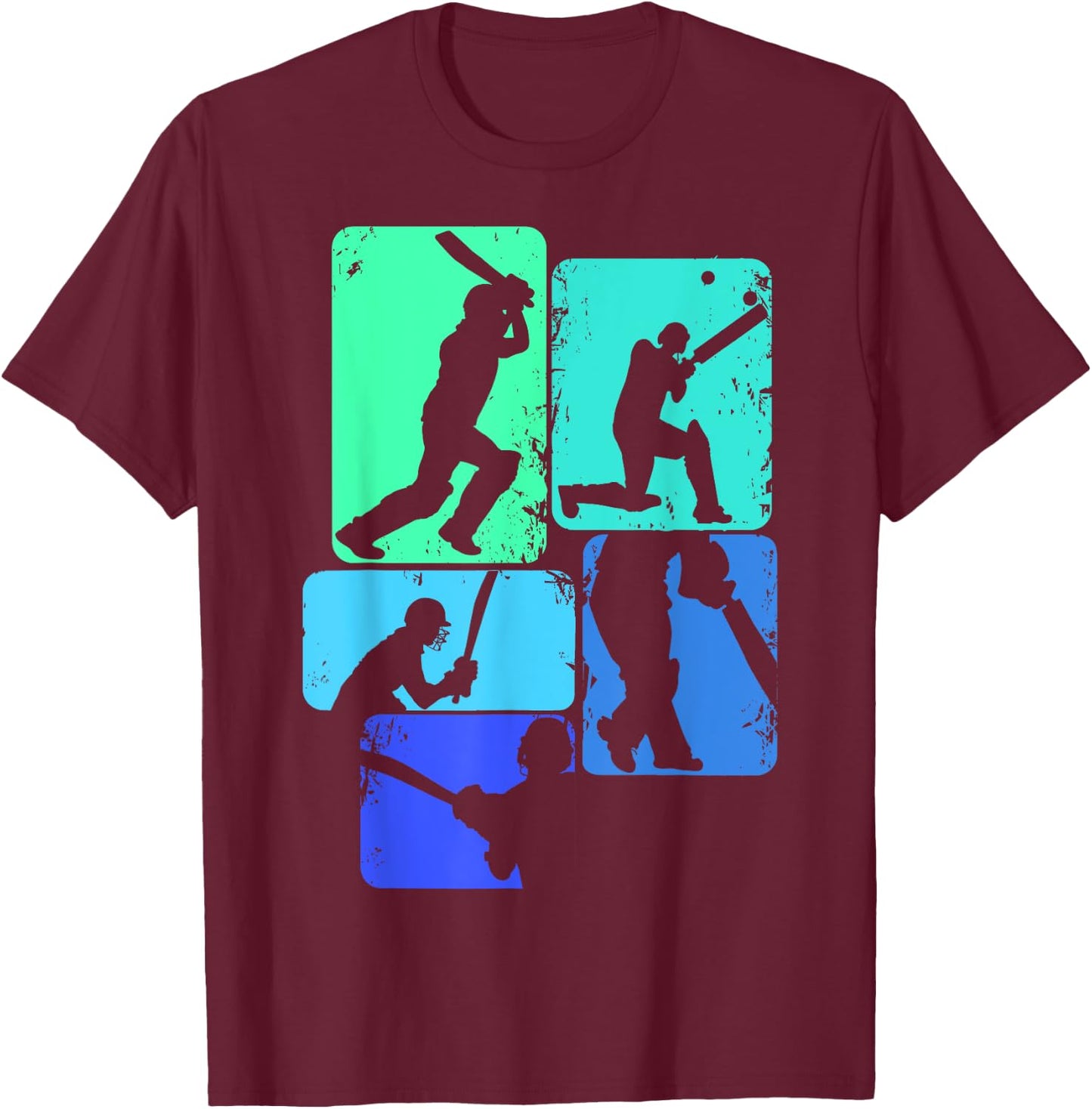 Cricket Boys Kids Men Youth T-Shirt - T-Shirt | Maroon