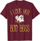 I Love Her Boo Bees Couples Halloween Adult Costume His Men T-Shirt - T-Shirt | Maroon