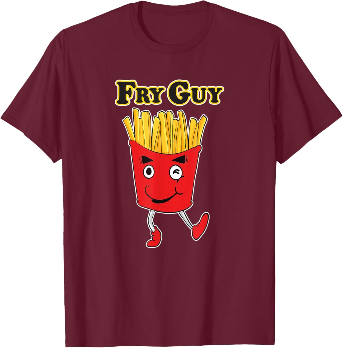 Fry Guy Logo T-Shirt - T-Shirt | Maroon