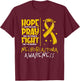 Hope For A Cure Pray For Strength Neuroblastoma Awareness T-Shirt - T-Shirt | Maroon