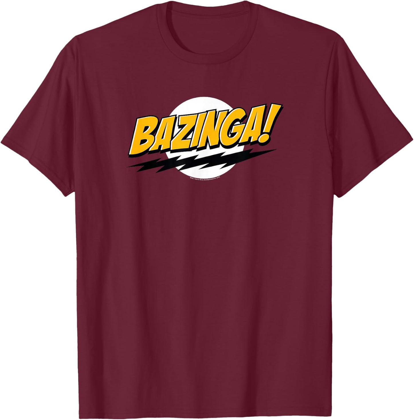 The Big Bang Theory Bazinga T-Shirt - T-Shirt | Maroon