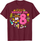 8 Year Old Girl Scientist 8th Birthday Girl Science T-Shirt - T-Shirt | Maroon