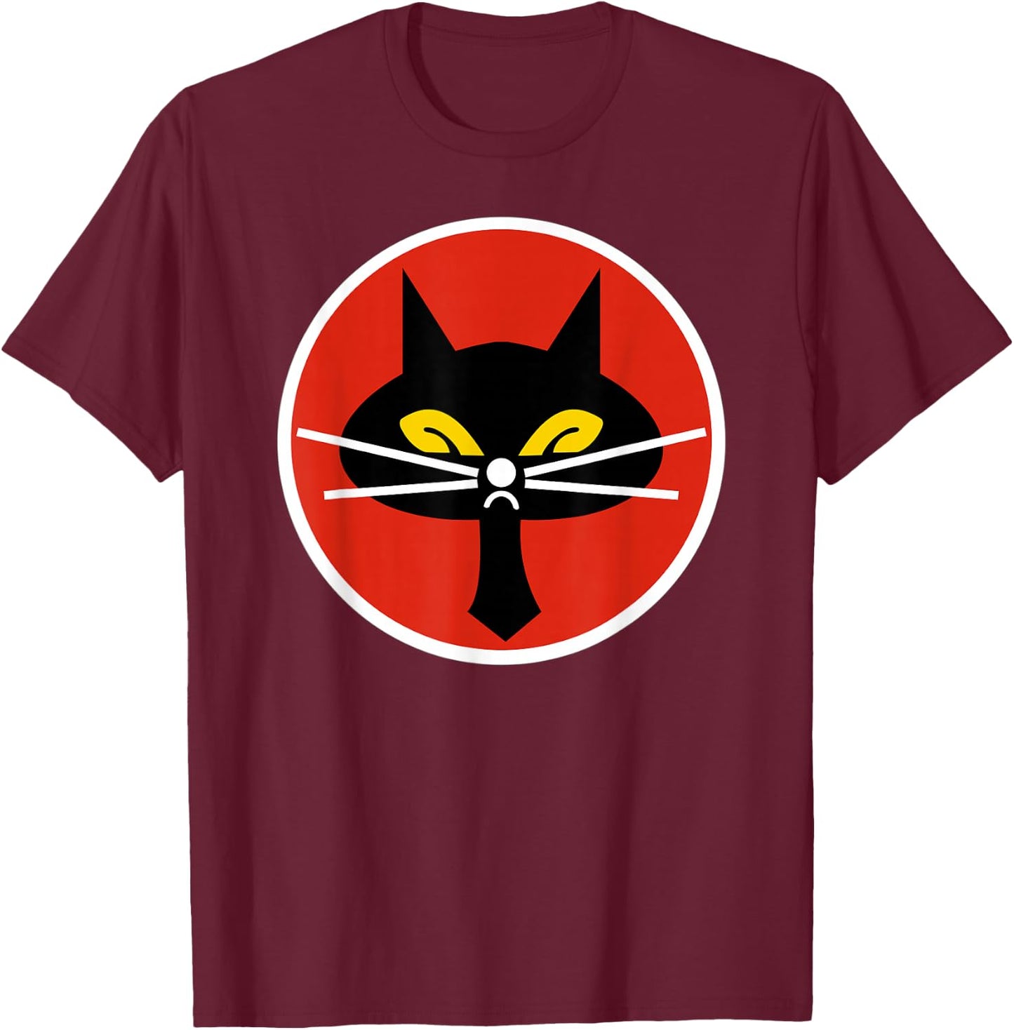 Black Cat Squadron Taiwanese U-2 Spy Plane Emblem Gift T-Shirt - T-Shirt | Maroon