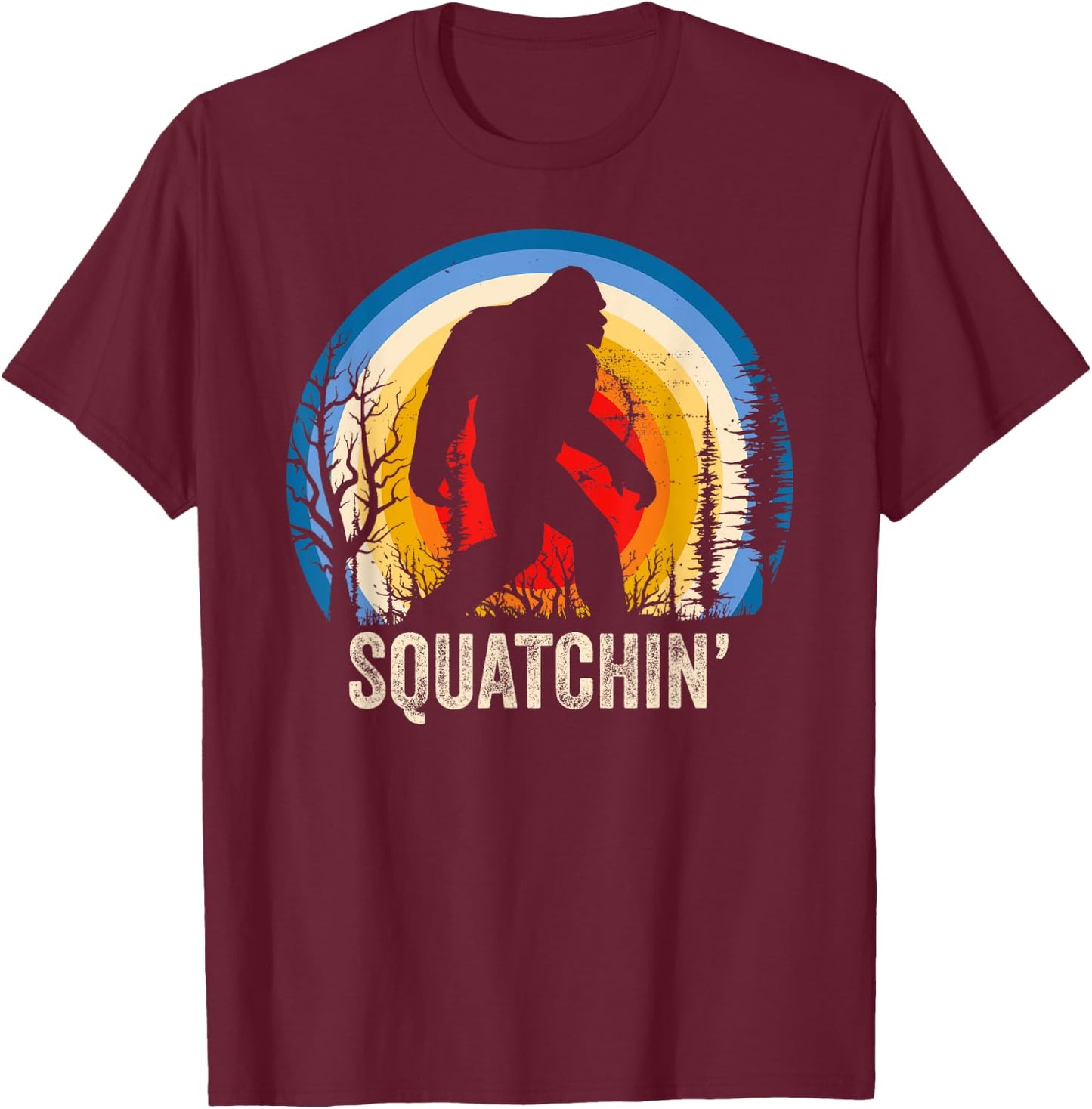 Squatchin, Sasquatch , Squatch Lover T-Shirt - T-Shirt | Maroon