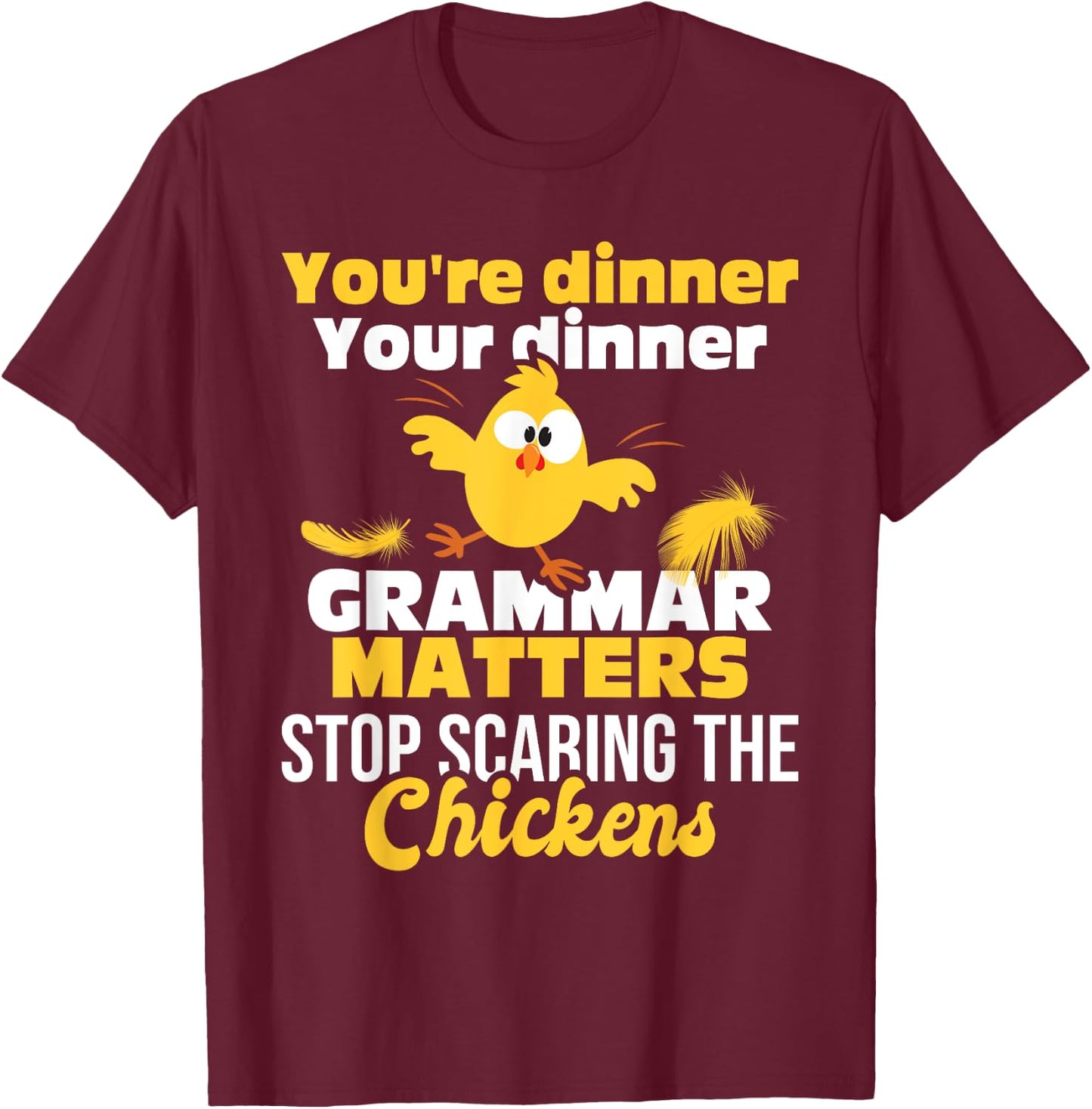 Grammar Matters - Grammar Police English Teacher Grammarian Women Girls Kids T-Shirt - T-Shirt | Maroon