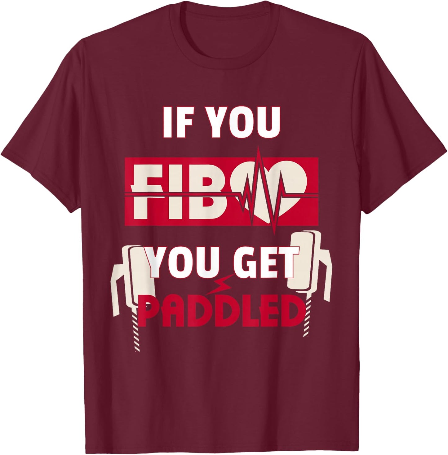 Funny Nurse Cardiac T Shirt - ER ICU Doctor Paramedic Fib T-Shirt - T-Shirt | Maroon