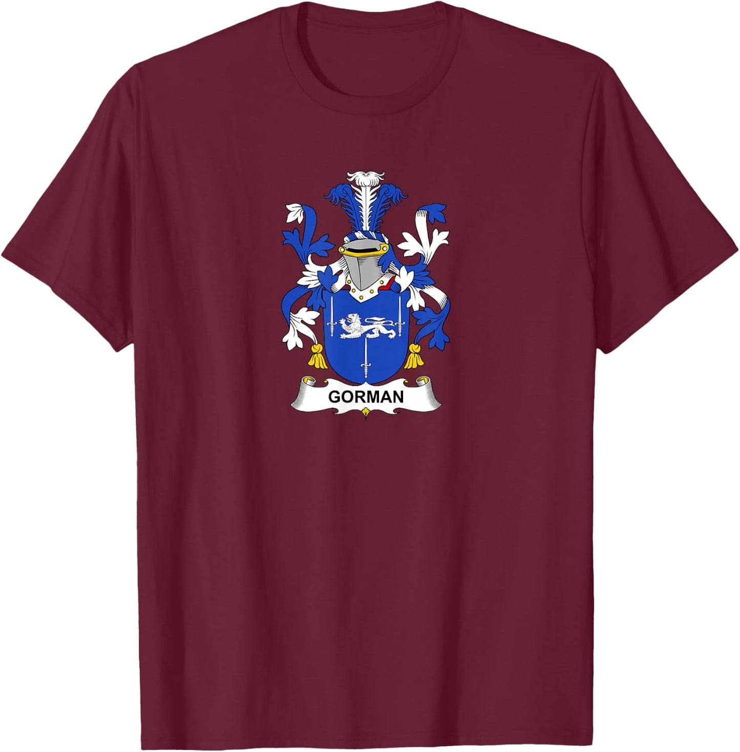 Gorman Coat of Arms - Family Crest T-Shirt - T-Shirt | Maroon