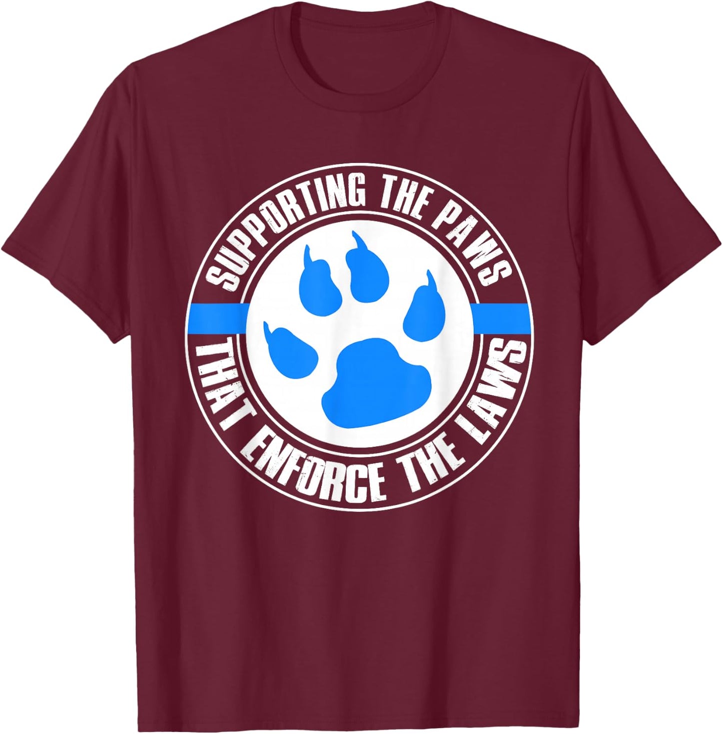 Police Officer K9 Unit Police Dog Trainer Training German T-Shirt - T-Shirt | Maroon