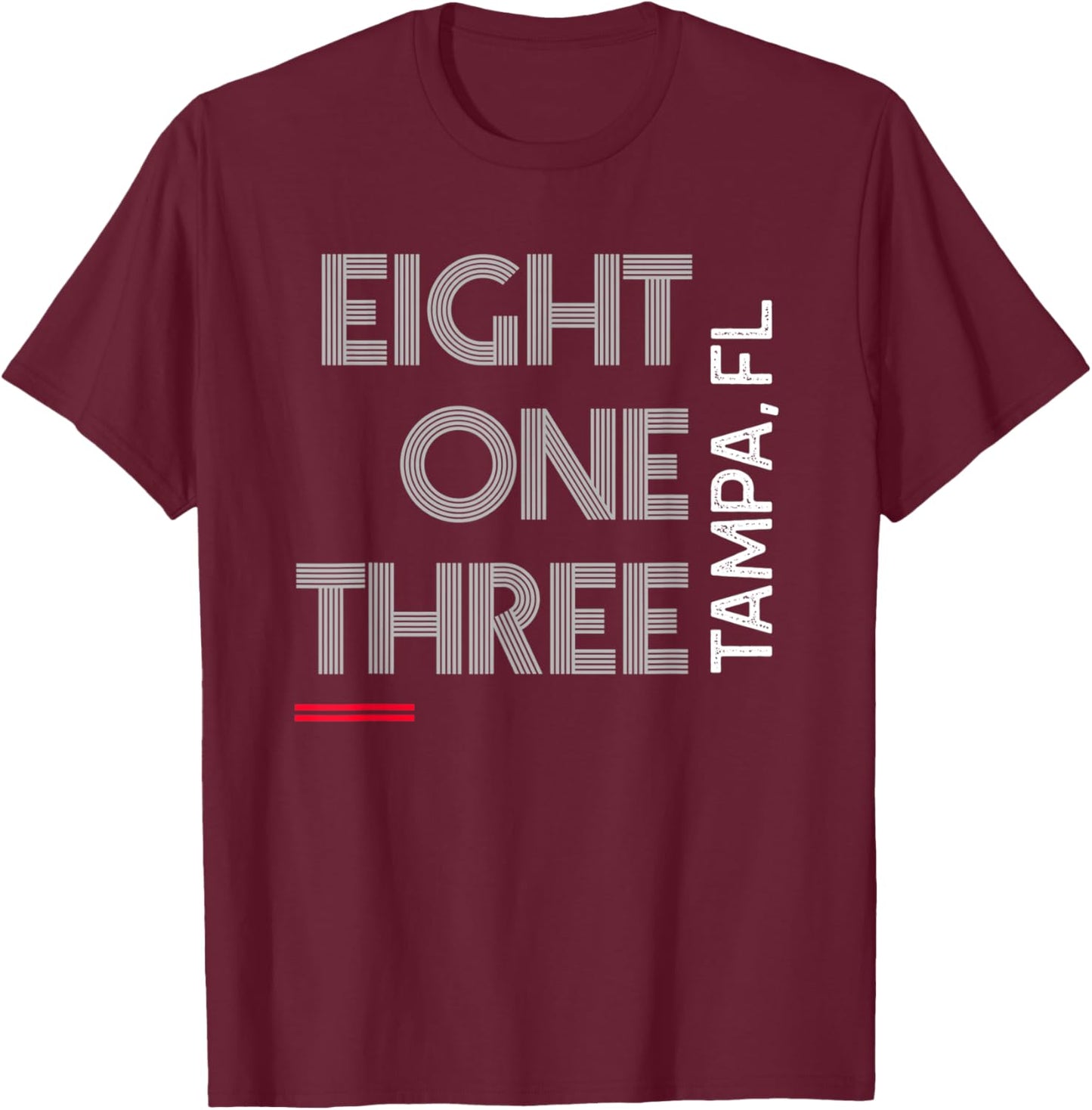 Area Code 813 Tampa Florida City Area Code Gifts T-Shirt - T-Shirt | Maroon