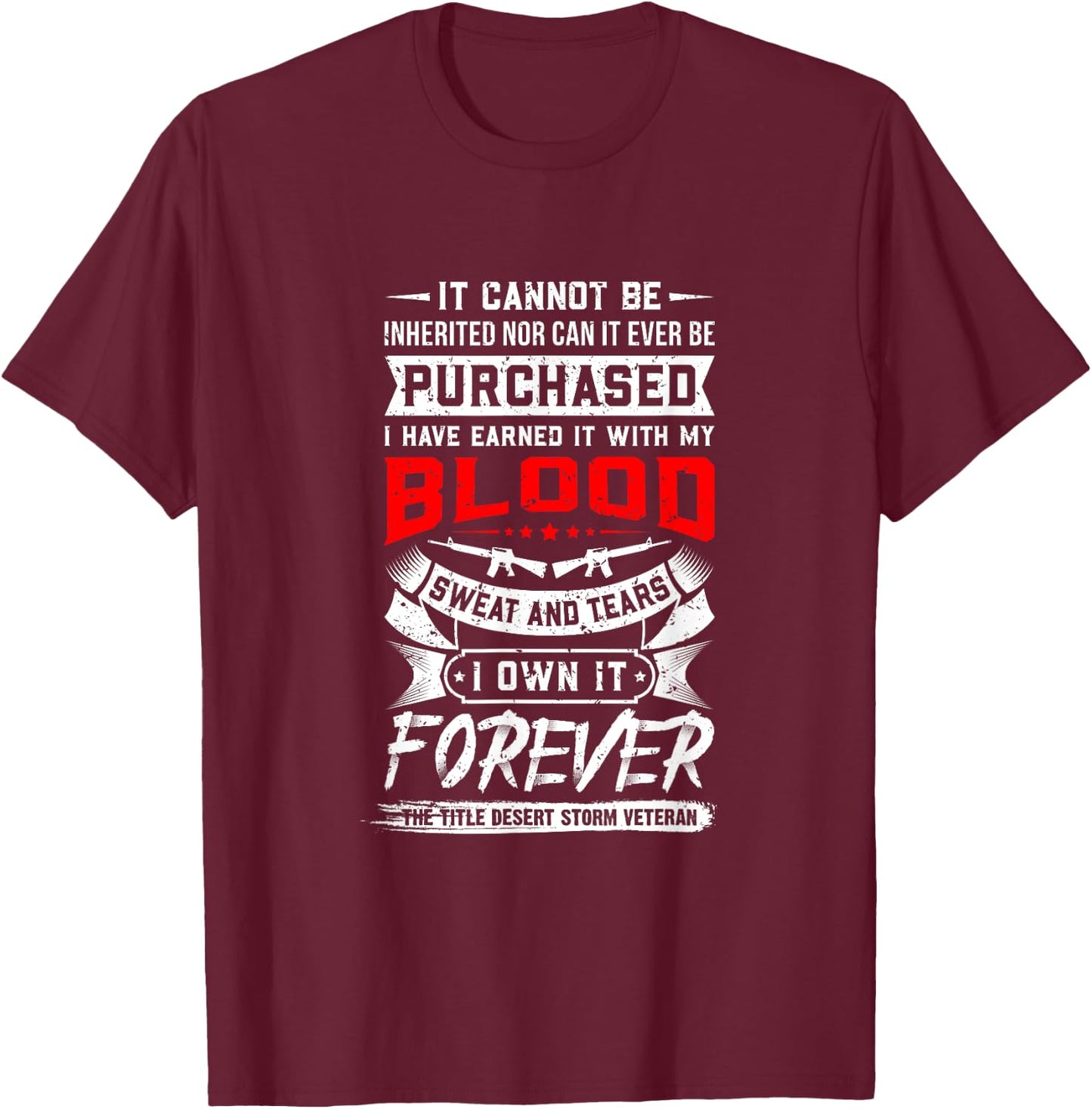 Desert Storm Veteran T-Shirt - T-Shirt | Maroon
