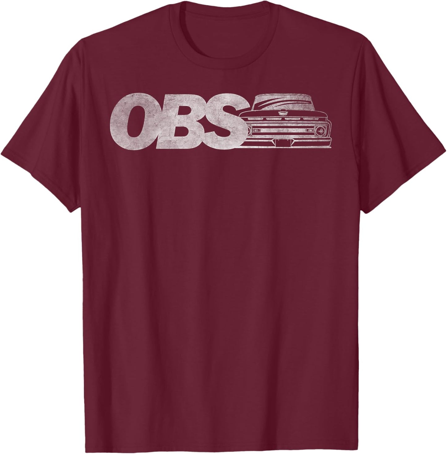 OBS Old Body Style 1960's Truck low vintage style T-Shirt - T-Shirt | Maroon
