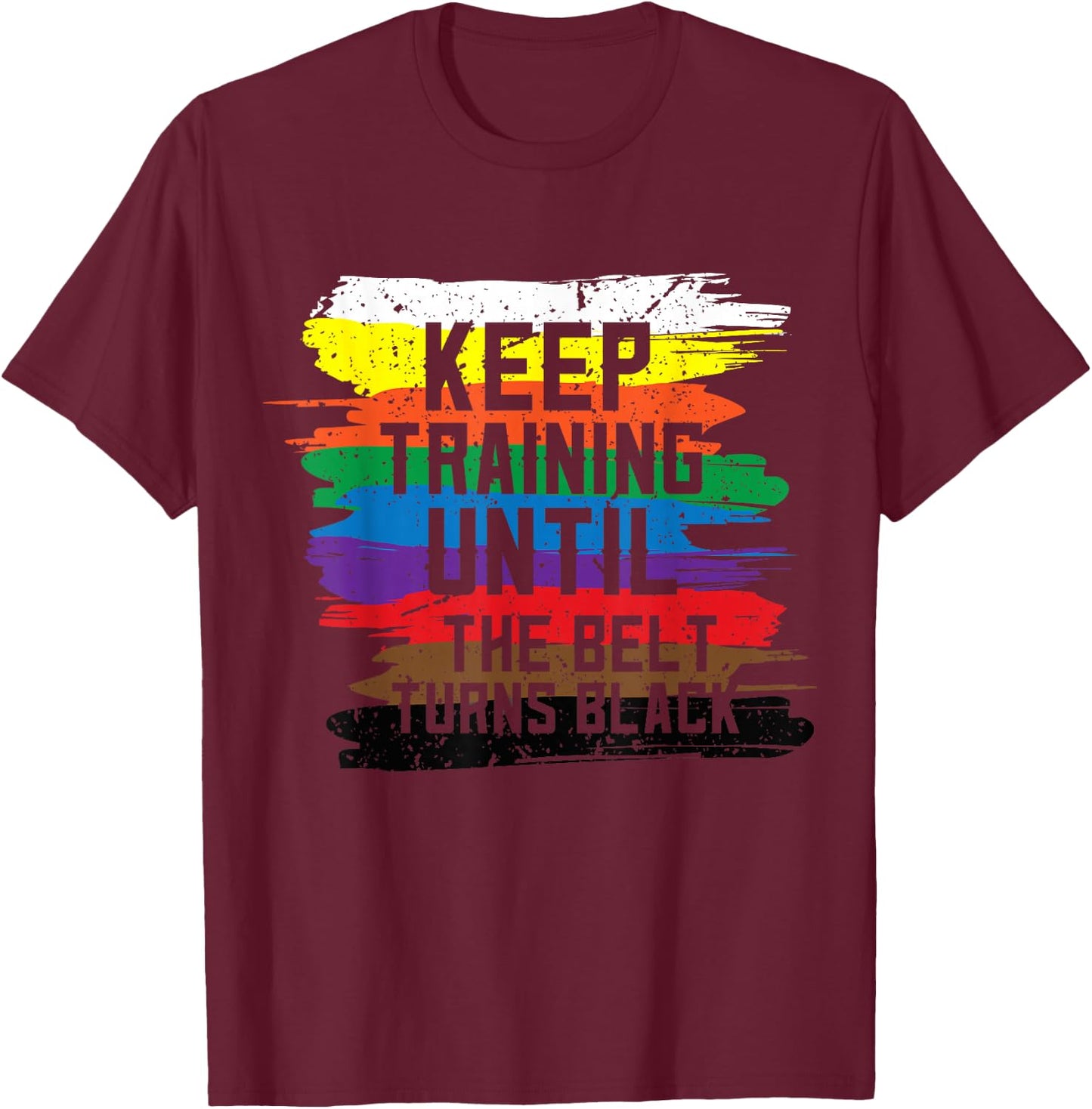 Black Belt Martial Art Training Karate Tae Kwon Do Kick T-Shirt - T-Shirt | Maroon