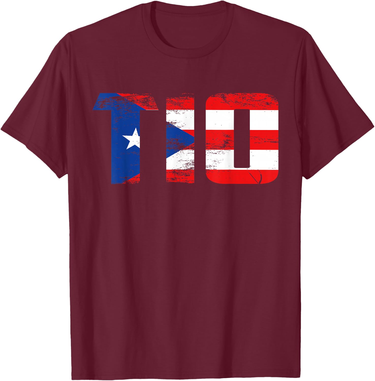 TIO Puerto Rico Flag Pride Fathers Day Puerto Rican Men T-Shirt - T-Shirt | Maroon