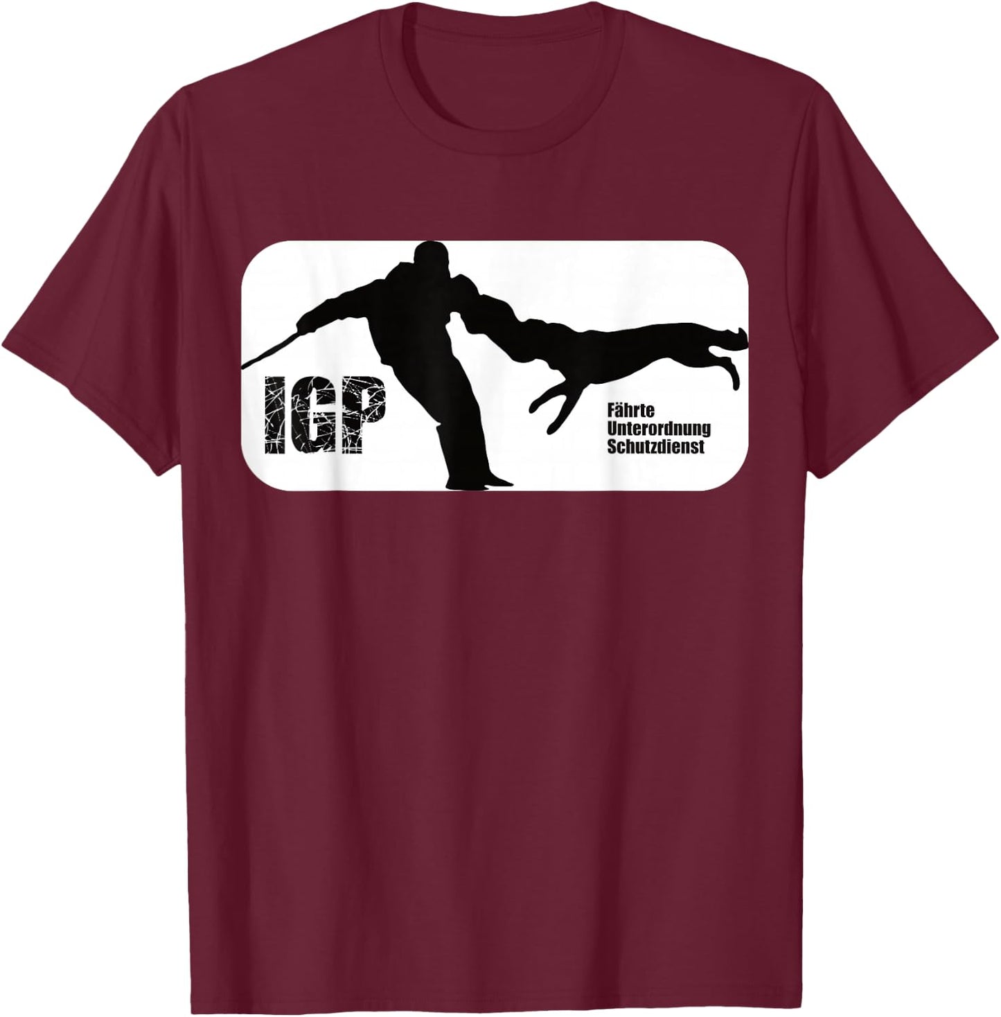 IGP Logo Protective Dog Sports Dog Training T-Shirt - T-Shirt | Maroon