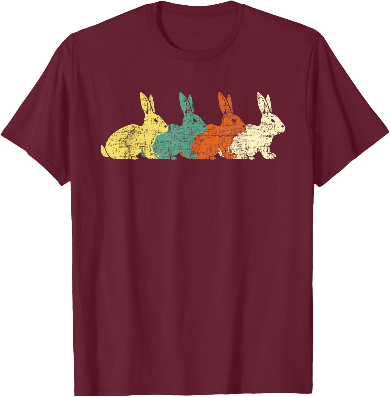 Funny Rabbit Shirts Retro Rabbit - Zookeeper Bunny Owner Veterinarian T-Shirt - T-Shirt | Maroon