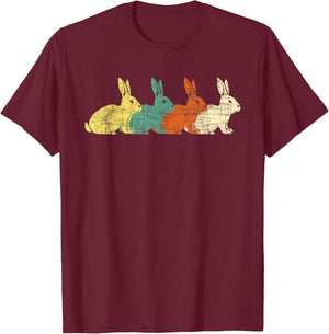 Funny Rabbit Shirts Retro Rabbit - Zookeeper Bunny Owner Veterinarian T-Shirt - T-Shirt | Maroon