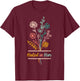 Rooted In Him Colossians 26-7 Christian Floral Graphic Faith T-Shirt - T-Shirt | Maroon