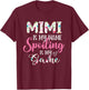 Mimi is my name Spoiled is my game Flower Grandma T-Shirt - T-Shirt | Maroon