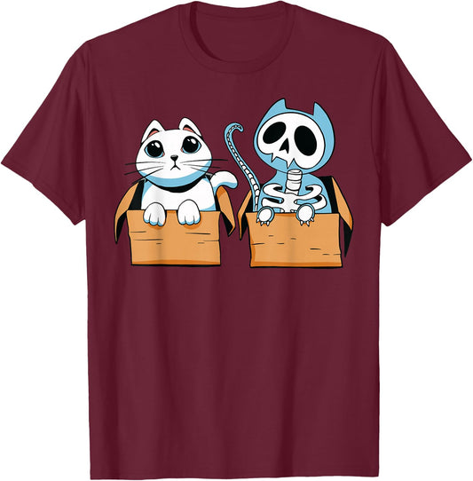 Schrödinger's Cat T-Shirt - T-Shirt | Maroon