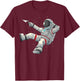 Cool Relaxing Astronaut | Funny Spaceman Paper Airplane Gift T-Shirt - T-Shirt | Maroon
