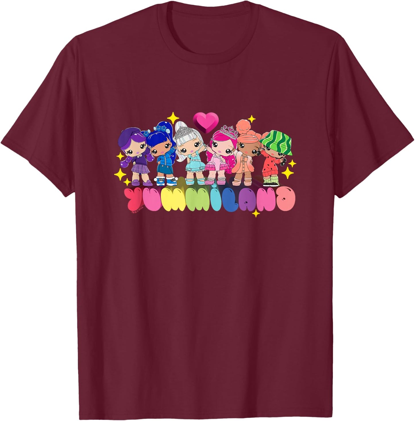 L.O.L Surprise Yummiland BFFS Group Shot Colorful Portrait T-Shirt - T-Shirt | Maroon