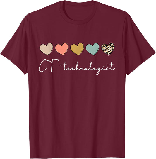 CT Tech Computed Tomography Technologist T-Shirt - T-Shirt | Maroon