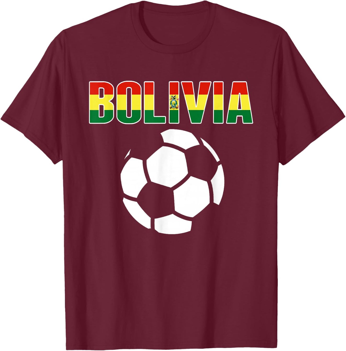 Proud Bolivia Soccer Fans Jersey - Support Bolivian Football T-Shirt - T-Shirt | Maroon