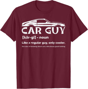 Carguy Definition Auto Mechanic Men Boys Kids Toddler Youth T-Shirt - T-Shirt | Maroon