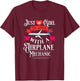 Aircraft Mechanic Wife Airplane Maintenance Technician T-Shirt - T-Shirt | Maroon