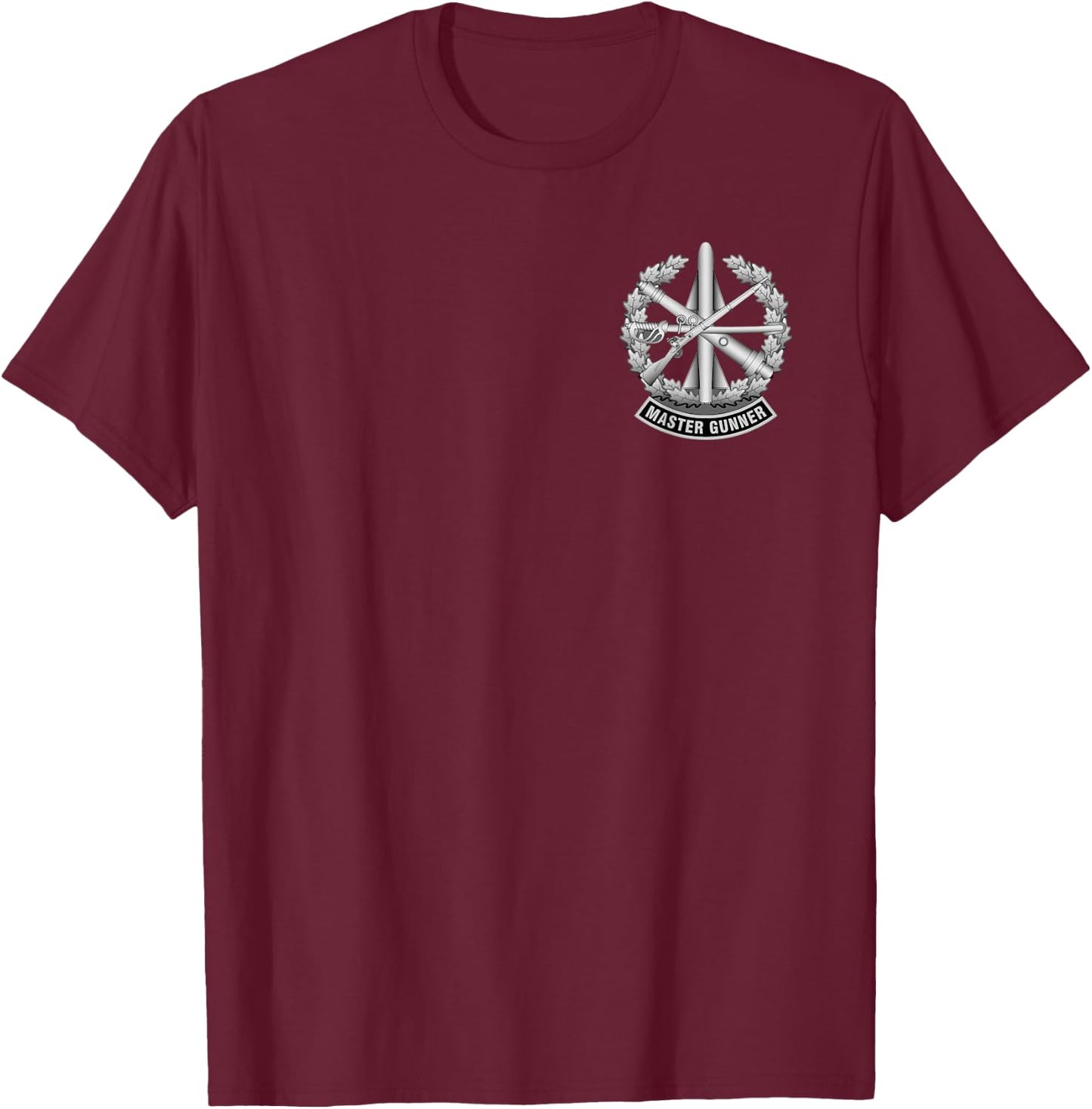 Master Gunner Identification Badge (MGIB) - US Army T-Shirt - T-Shirt | Maroon