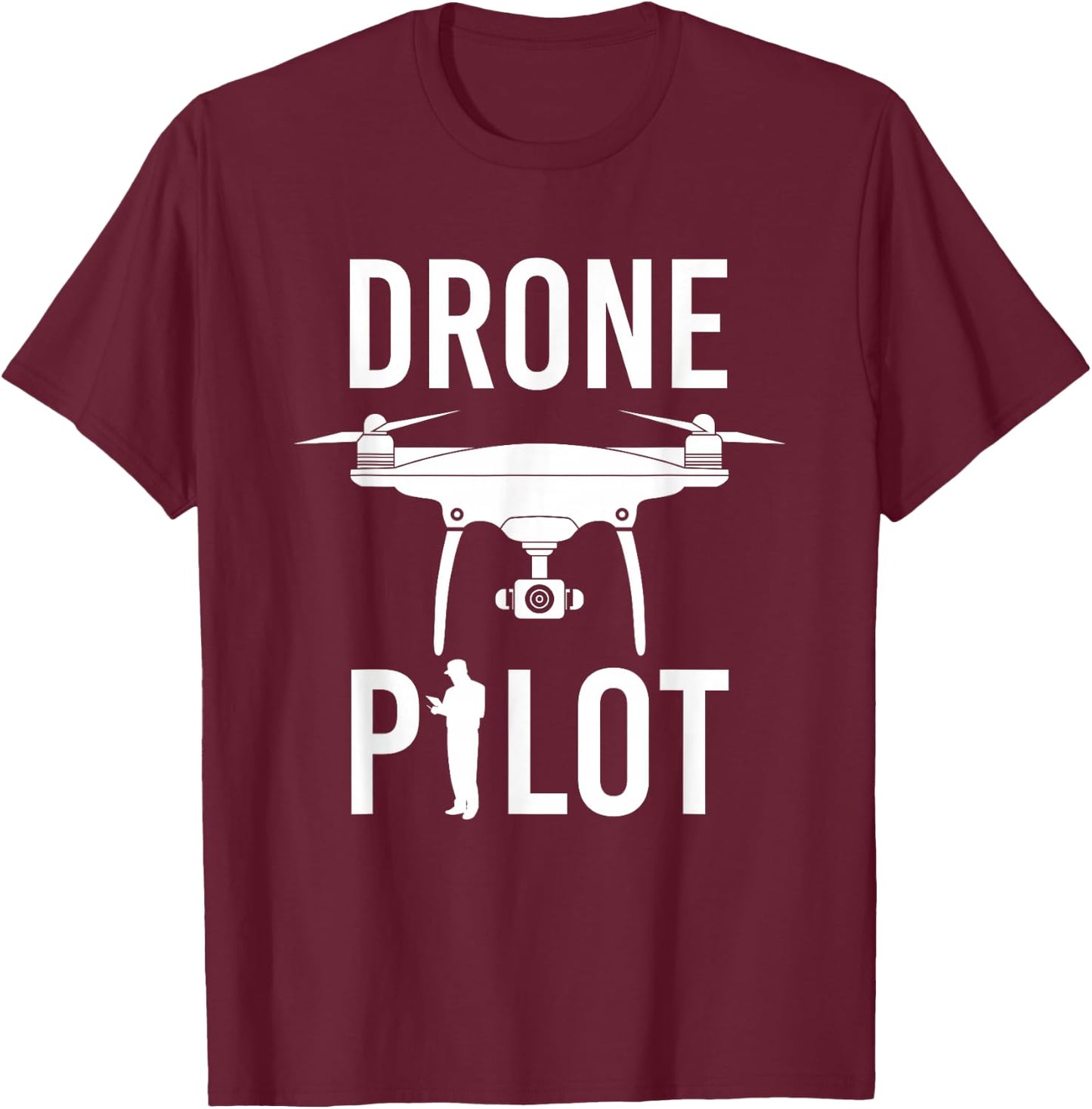 Drone Flyer - Drone Video Grapher - Quadcopter Drone Pilot T-Shirt - T-Shirt | Maroon