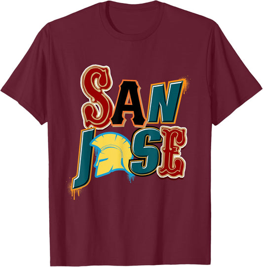 San Jose Shirt, SJ Teams, San Jose Baseball, San Jose Tank T-Shirt - T-Shirt | Maroon