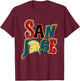 San Jose Shirt, SJ Teams, San Jose Baseball, San Jose Tank T-Shirt - T-Shirt | Maroon