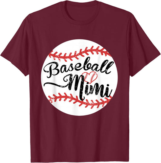 Proud Baseball Mimi Shirt T-Shirt - T-Shirt | Maroon