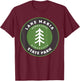 Lake Maria State Park Minnesota MN Forest Tree Badge T-Shirt - T-Shirt | Maroon
