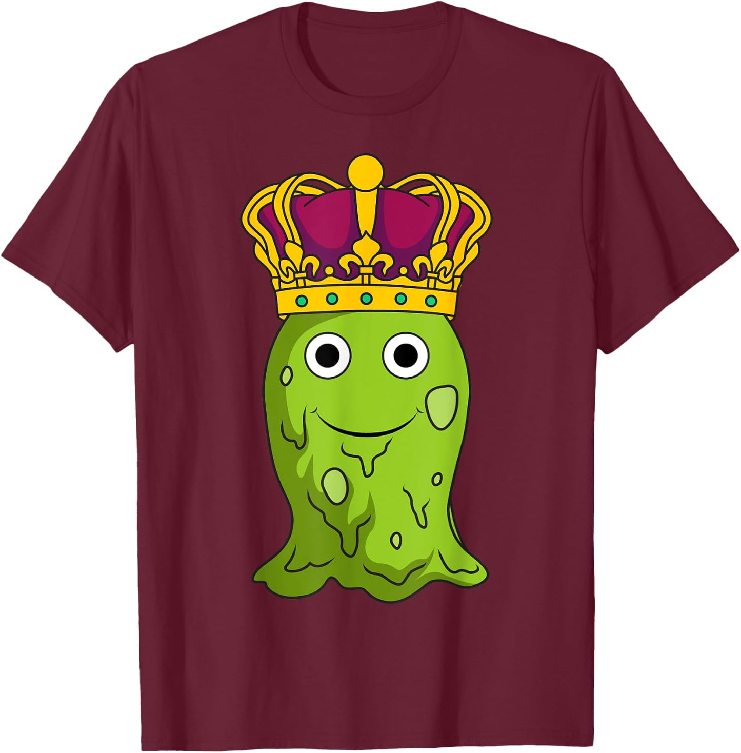 Slime King Crown Cool DIY Lover T-Shirt - T-Shirt | Maroon