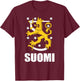 Suomi Finland Pride Shirt Finnish Coat Of Arms Souvenir Gift T-Shirt - T-Shirt | Maroon