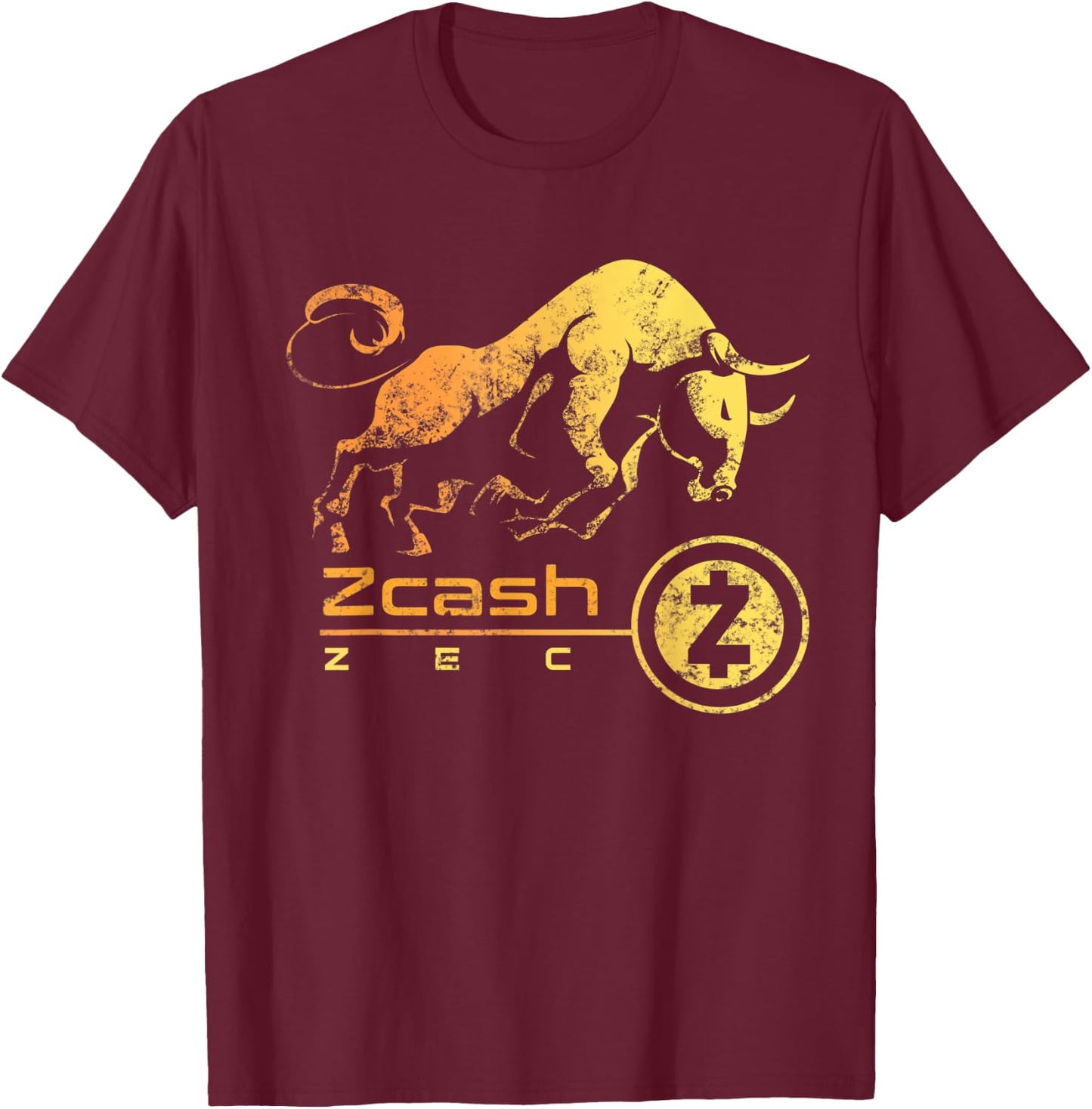 Zcash Crypto BULLRUN HODL ZEC to the Moon! Millionaire Token T-Shirt - T-Shirt | Maroon